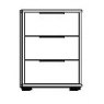 Callisto Plus - 3 Drawer Bedside  - Premium Soft Close - Drawers in carcase colour