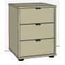 Callisto Plus - 3 Drawer Bedside  - Premium Soft Close - Drawers in carcase colour