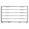 Callisto plus - 5 Drawer Chest - 141cm - Premium Soft Close - Drawers in carcase colour