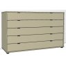 Callisto plus - 5 Drawer Chest - 141cm - Premium Soft Close - Drawers in carcase colour