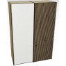 Linear Sliding 150cm 2 Door Robe -1 Decking door Right / Front White Decking in carcase colour