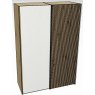 Linear Sliding 200cm 2 Door Robe -1 Decking door Right / Front White Decking in carcase colour 2