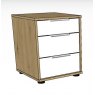 Linear Chest Bedside cabinet 2.5 drawers - Front in white - 40cm Wide x 48cm High