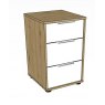 Linear Chest Bedside cabinet 2.5 drawers - Front in white - 40cm Wide x 63cm High