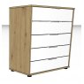 Linear Chest of drawers 5 drawers - Front in white - 80cm Wide x 86cm High