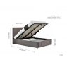 Cube Double Ottoman Bedstead - Grey