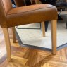 Pair of Country Leather Roll Back Chairs