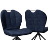 Swivel Dining Chair - Blue - NEW FABRIC 2025