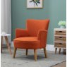 Porada Accent Chair Sunburst Orange