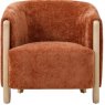 Savoy Accent Chair - Terracotta Distressed Chenille