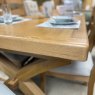 Tenby Oak Cross Leg Dining & 6 Ladder Back Chairs with Cushions