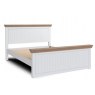 Burford Bedroom Oak Top 2025 Super King Panel Bed - High Foot End