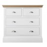 Burford Bedroom Oak Top 2025 2 + 2 Drawer Chest W 94cm x D 47.8cm x H 87.7cm