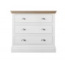 Burford Bedroom Oak Top 2025 Wide 3 Drawer Chest W 94cm x D 47.8cm x H 87.7cm