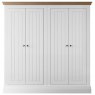 Burford Bedroom Oak Top 2025 4 Door Small All Hanging Robe W 184cm x D 58.3cm x H 196cm
