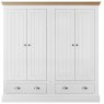 Burford Bedroom Oak Top 2025 4 Door Small Hanging Extra Tall (With Shelf) + 2 Drawer Robe