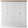 Burford Bedroom Oak Top 2025 Low 4 Door Large All Hanging Robe W 244cm x D 58.3cm x H 156