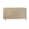 Strasbourg Small Sideboard 2 Doors - 3 drawers -150cm / Lamulux Misty Oak & 1 Door Stone grey Strasbourg Small Sideboard 2 Doors - 3 drawers -150cm / Lamulux Misty Oak & 1 Door Stone grey
