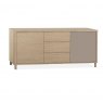Strasbourg Sideboard 2 Doors - 3 drawers -180cm / Lamulux Misty Oak & 2 Doors Stonegrey