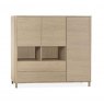Strasbourg Wall Cabinet 3 Doors -2 Drawers -2 Open / Lamulux Misty Oak Strasbourg Wall Cabinet 3 Doors -2 Drawers -2 Open / Lamulux Misty Oak