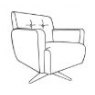 Russo Sofa Collection Swivel Chair  SE