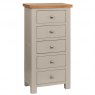 Thetford 5 Drawer Tall Chest / Moon Grey