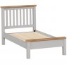 Thetford Single 3'0 Slatted Bedstead With Cap Top / Moon Grey