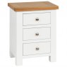 Thetford 3 Drawer Bedside  / White