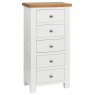 Thetford 5 Drawer Tall Chest  / White