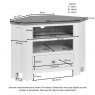 Corner TV Unit  / Moon Grey