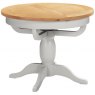 Round Extending Pedestal Table  / Moon Grey