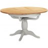 Round Extending Pedestal Table  / Moon Grey