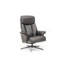 Zurs Swivel Recliner Chair  - Soleda Full Leather Base C