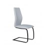 Salix Collection Dining Chair - Black Power Coated Legs - Silver