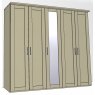 Airedale Collection 5 Doors Wardrobe - 1 Mirrored Door
