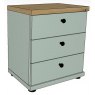 Ardley Bedroom Collection Bedside 3 Drawers Top in Bianco Oak