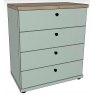 Ardley Bedroom Collection 47cm Chest of 4 Drawers Top in Nordic Oak