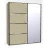 Callisto Plus180cm Wide 2 doors 1 mirrored door right 4 Panel Front Wooden and Mirrored Doors