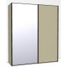 Callisto Plus180cm Wide 2 doors 1 mirrored door left Plain Front Wooden and Mirrored Doors
