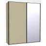 Callisto Plus180cm Wide 2 doors 1 mirrored door right Plain Front Wooden and Mirrored Doors