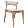 Scandi Upholstered Dining Chair  Natural