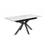 Phantom 160-200cm  Extending Dining Table - Gloss White Marble Ceramic