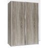 Durban sliding door wardrobe 150cm Wide 2 Doors Handles in Silver Doors in carcase colour