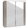 Durban Sliding Wardrobe200cm Wide 2 Doors Handles in Silver 2 Mirrored Doors