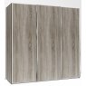 Durban Sliding wardrobe 225cm Wide 3 Doors Handles in Silver Doors in carcase colour