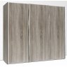 Durban Sliding Wardrobe 250cm Wide 3 Doors Handles in Silver Doors in carcase colour