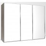 Durban Sliding Wardrobe 280cm Wide 3 Doors Handles in Silver 3 Mirrored Doors