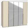 Odessey 5 Door 3 Mirrored Doors in Carcase Colour with Mirror