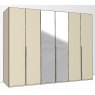 Odessey 6 Door 2 Mirrored Doors in Carcase Colour with Mirror