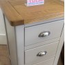 Tiverton 3 Drawer Bedside In Stone & Oak